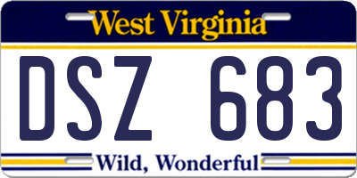 WV license plate DSZ683