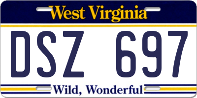 WV license plate DSZ697
