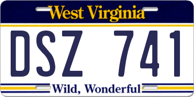 WV license plate DSZ741