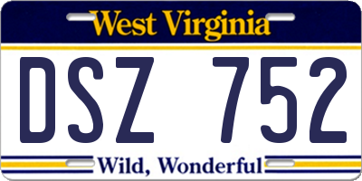 WV license plate DSZ752