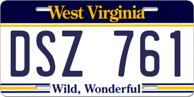 WV license plate DSZ761