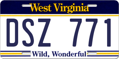 WV license plate DSZ771