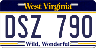 WV license plate DSZ790
