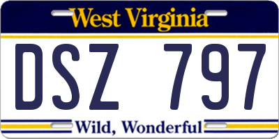 WV license plate DSZ797