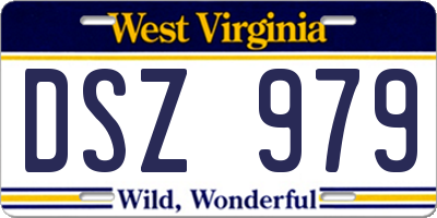 WV license plate DSZ979