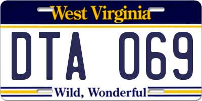 WV license plate DTA069