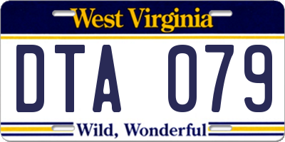 WV license plate DTA079