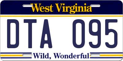 WV license plate DTA095