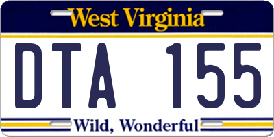 WV license plate DTA155