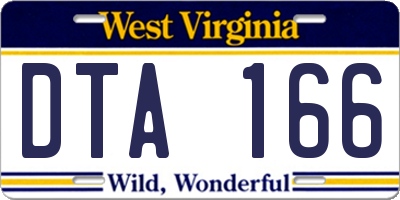 WV license plate DTA166