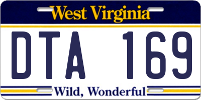 WV license plate DTA169
