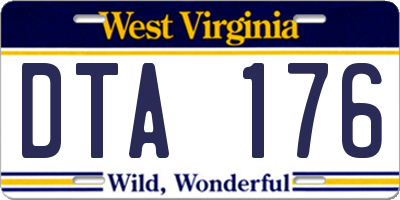 WV license plate DTA176