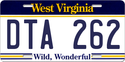 WV license plate DTA262