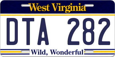 WV license plate DTA282