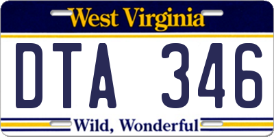 WV license plate DTA346