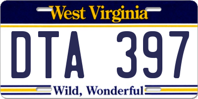WV license plate DTA397