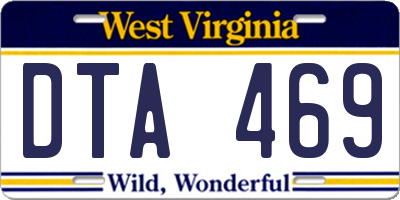 WV license plate DTA469