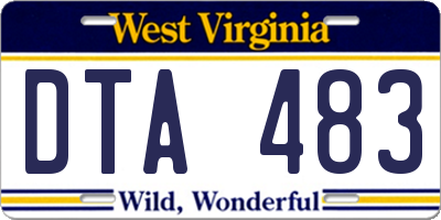 WV license plate DTA483