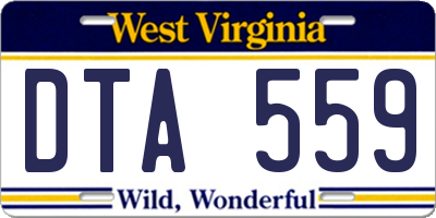 WV license plate DTA559