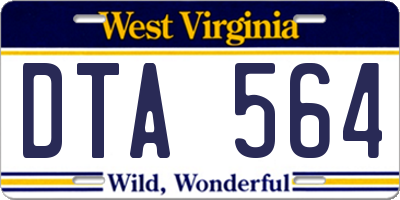 WV license plate DTA564