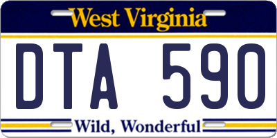 WV license plate DTA590