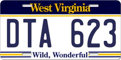 WV license plate DTA623