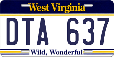 WV license plate DTA637