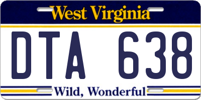 WV license plate DTA638