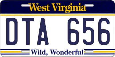 WV license plate DTA656