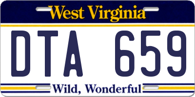 WV license plate DTA659