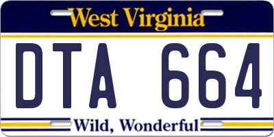 WV license plate DTA664
