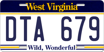 WV license plate DTA679