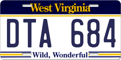 WV license plate DTA684