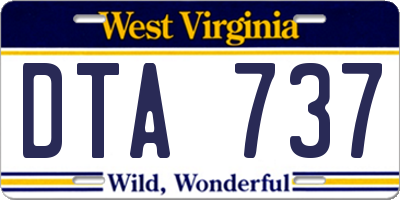 WV license plate DTA737