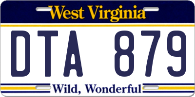 WV license plate DTA879