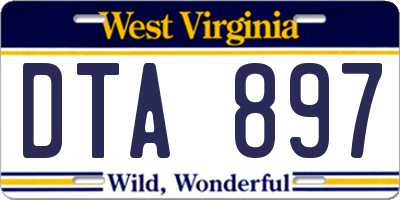 WV license plate DTA897