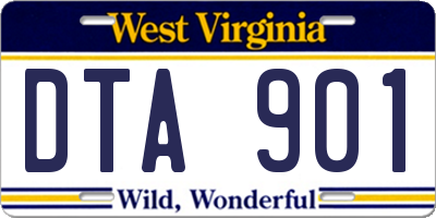 WV license plate DTA901