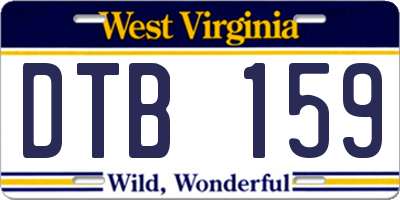 WV license plate DTB159