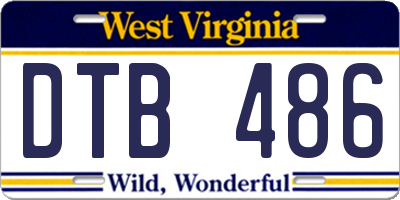 WV license plate DTB486