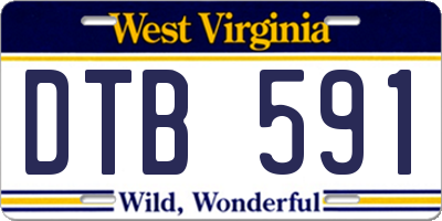 WV license plate DTB591