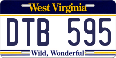 WV license plate DTB595