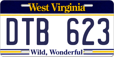WV license plate DTB623