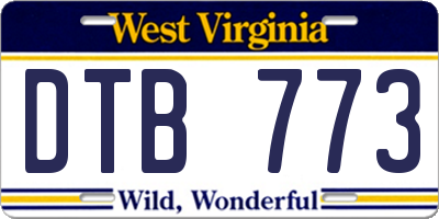 WV license plate DTB773