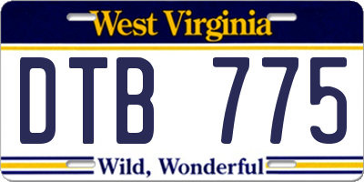 WV license plate DTB775