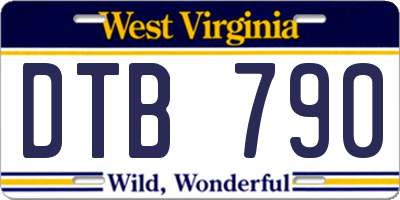 WV license plate DTB790