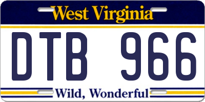 WV license plate DTB966