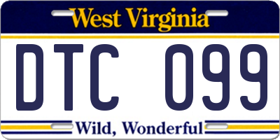 WV license plate DTC099