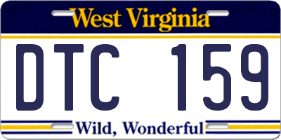 WV license plate DTC159
