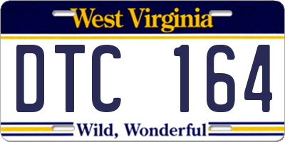 WV license plate DTC164