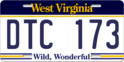 WV license plate DTC173